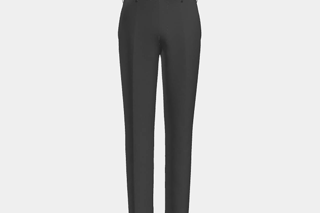 Pantalone su misura lana 110s grigio Canonico