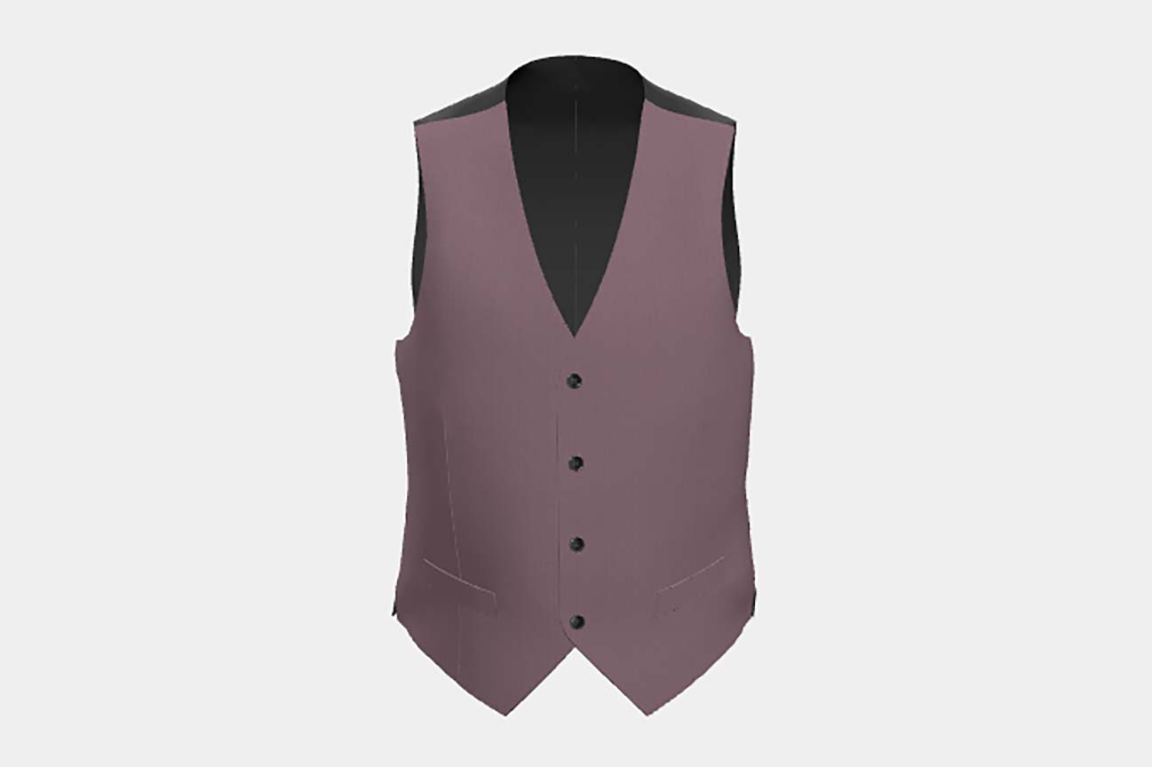 Gilet su misura lana e seta 150s rosa Caccioppoli
