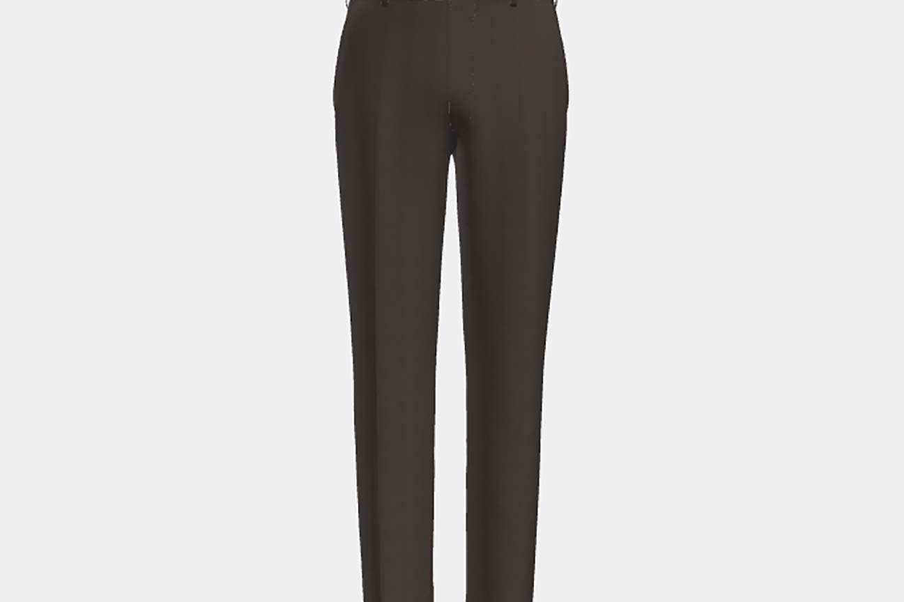 Pantalone su misura lana solaro 130s marrone Caccioppoli