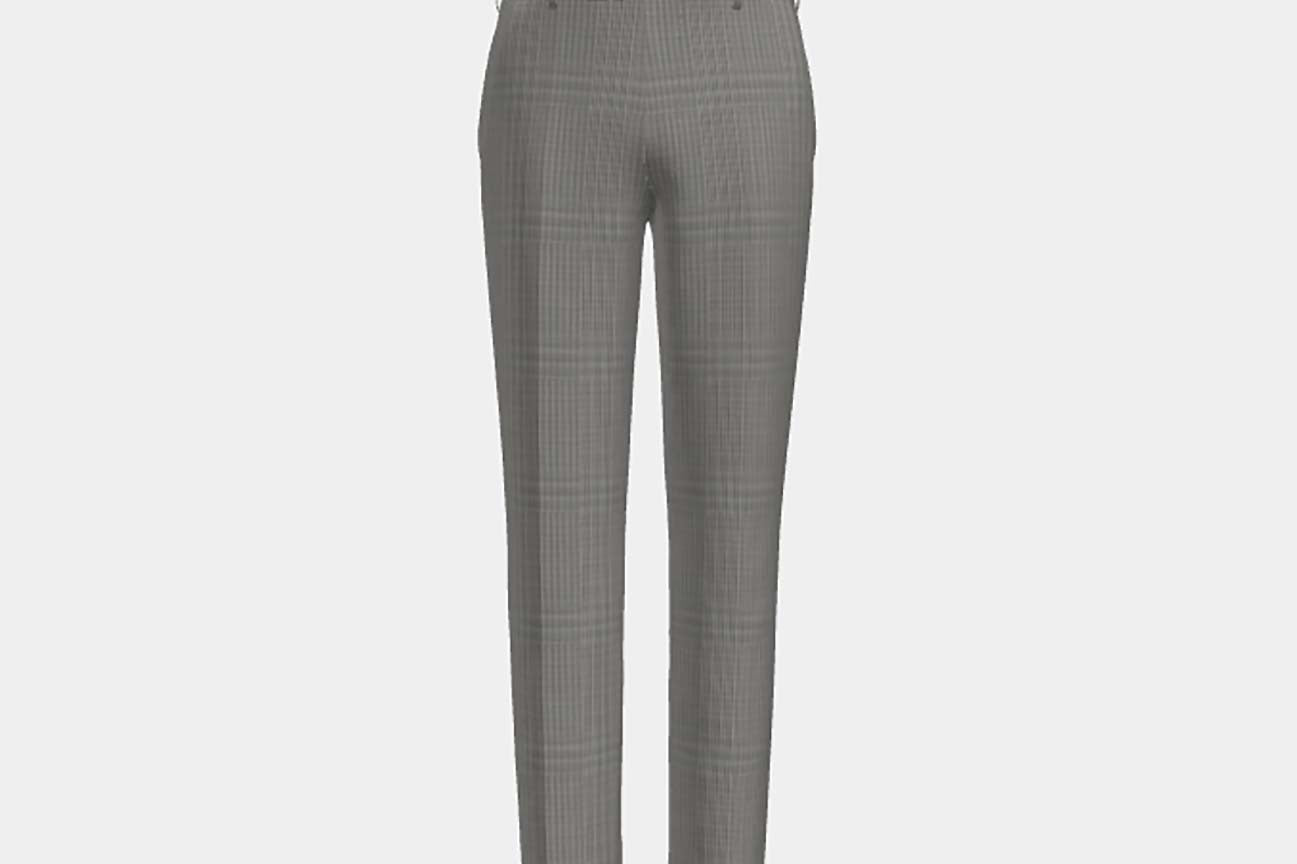 Pantalone su misura lana 110s nero Canonico