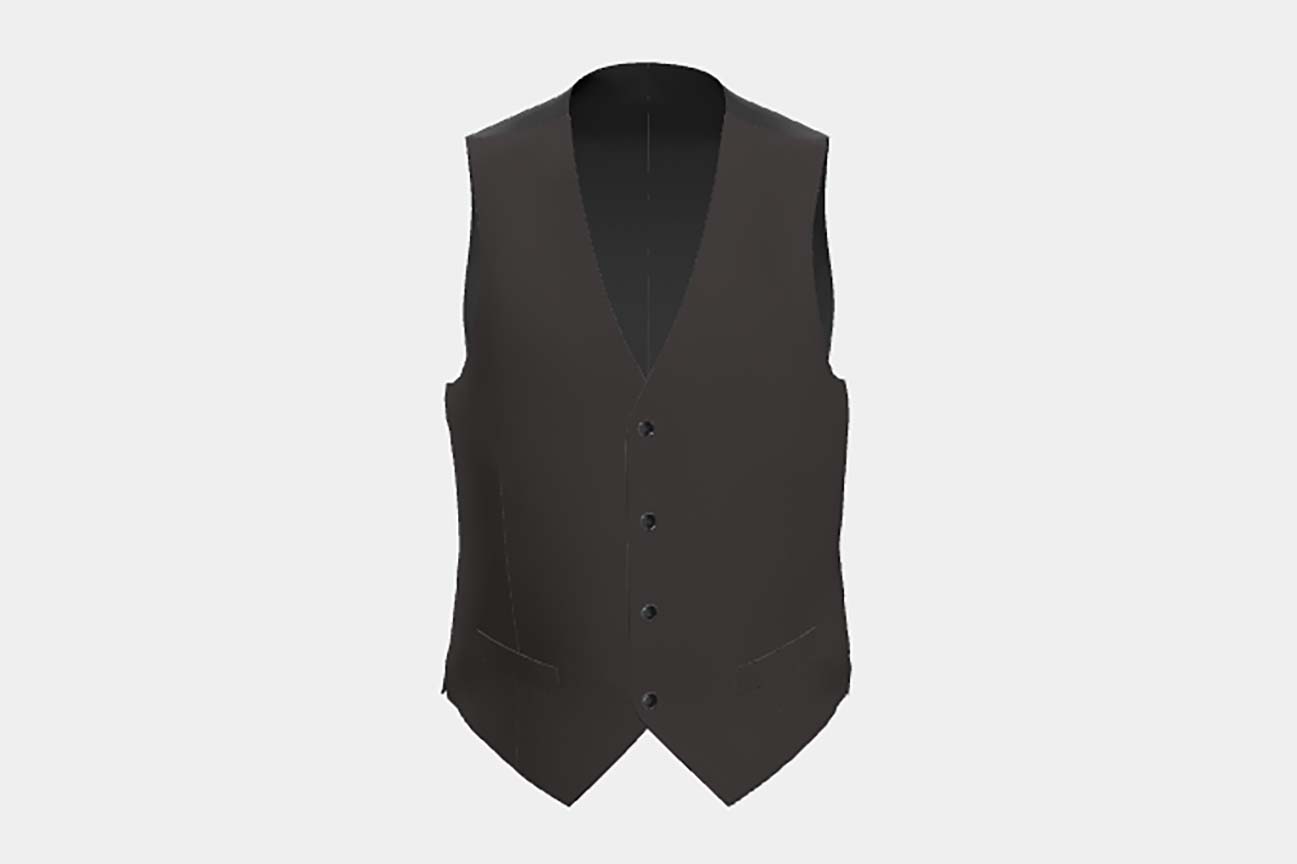 Gilet su misura lana 150s viola Loro Piana