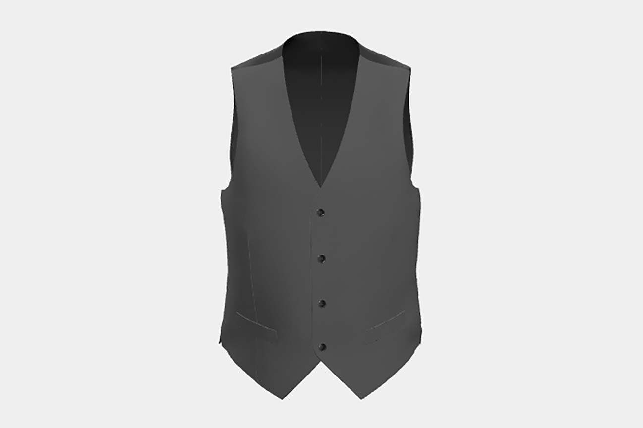 Gilet su misura lana 120s grigio Canonico