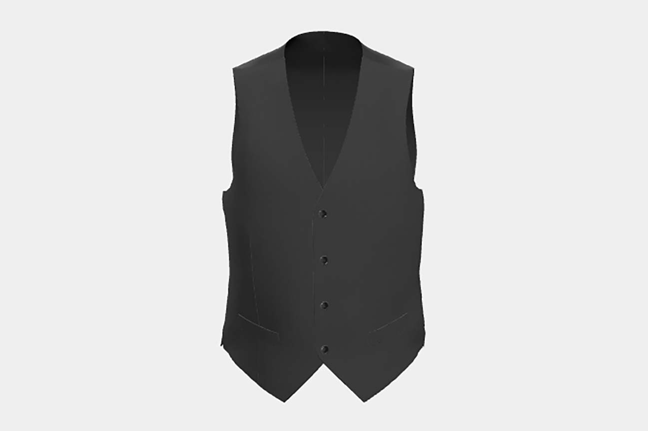 Gilet su misura lana 120s grigio Canonico