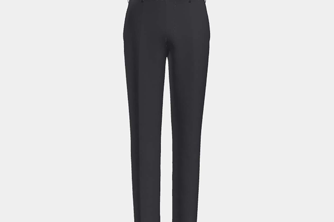 Pantalone su misura lana 120s blu Canonico