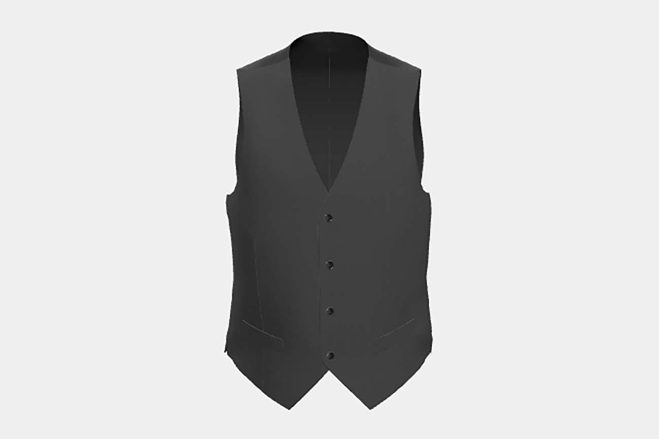 Gilet su misura lana 120s grigio Canonico