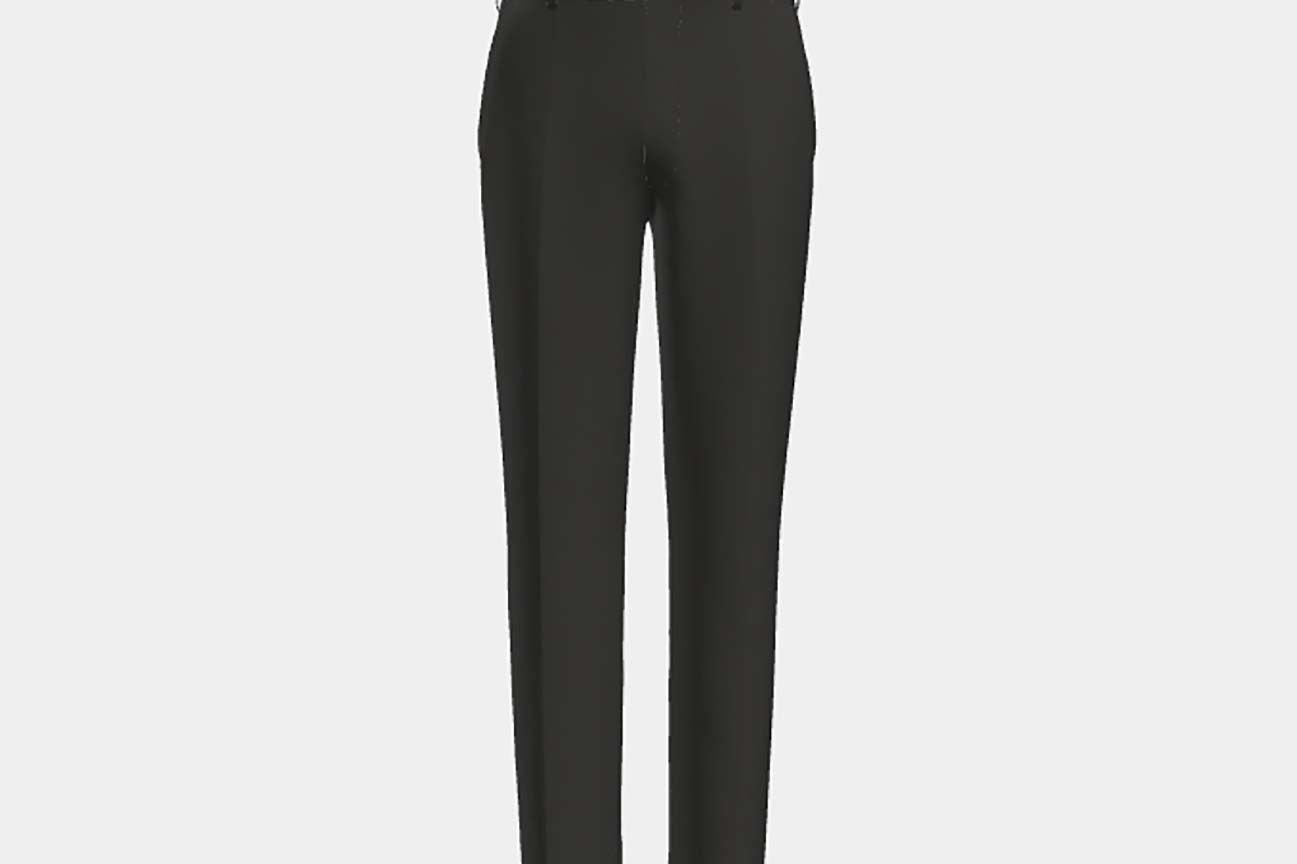Pantalone su misura lana e seta120s nero Canonico