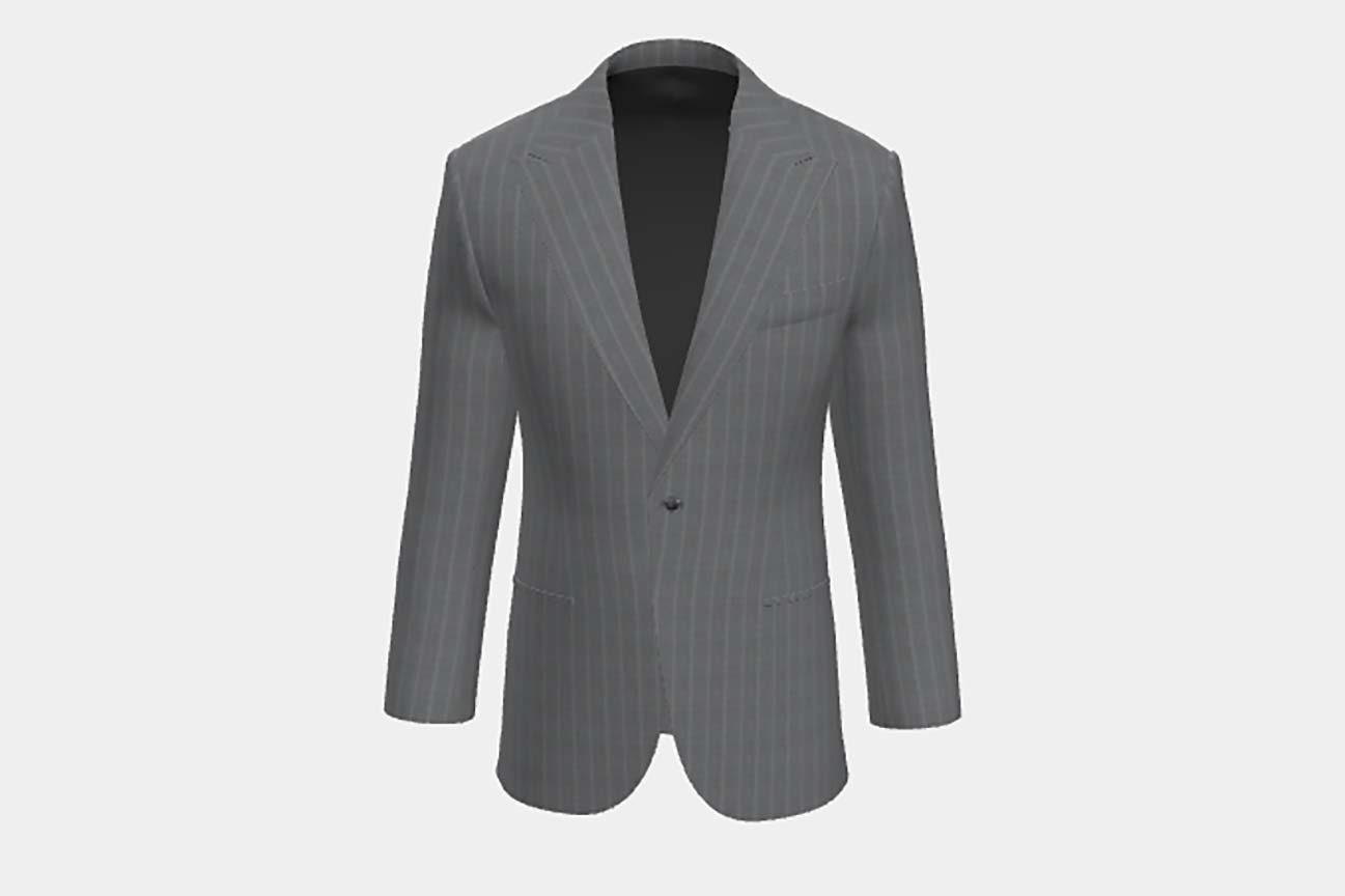 Giacca su misura lana 120s grigio Canonico