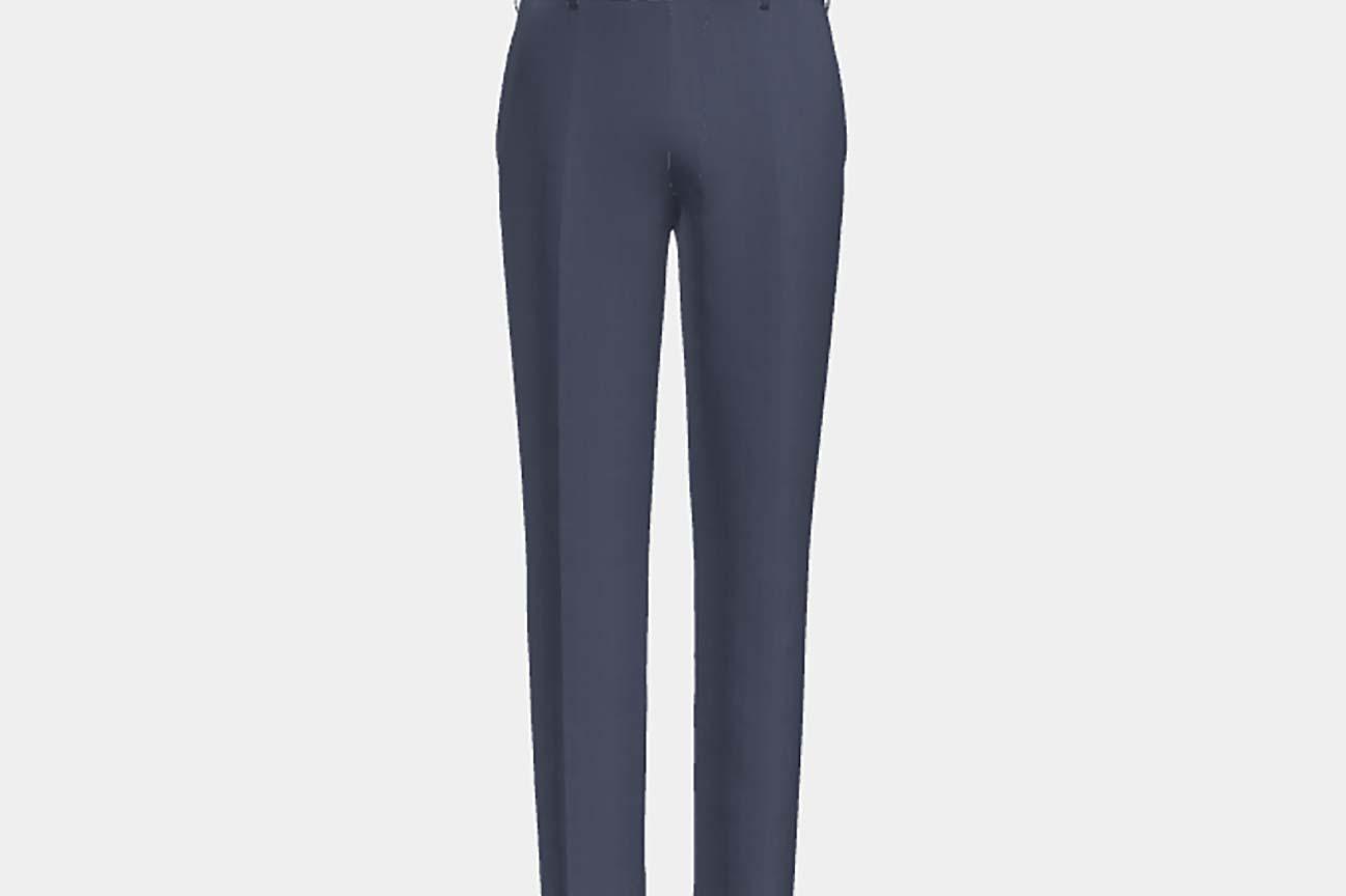 Pantalone su misura lana solaro 130s blu chiaro Caccioppoli