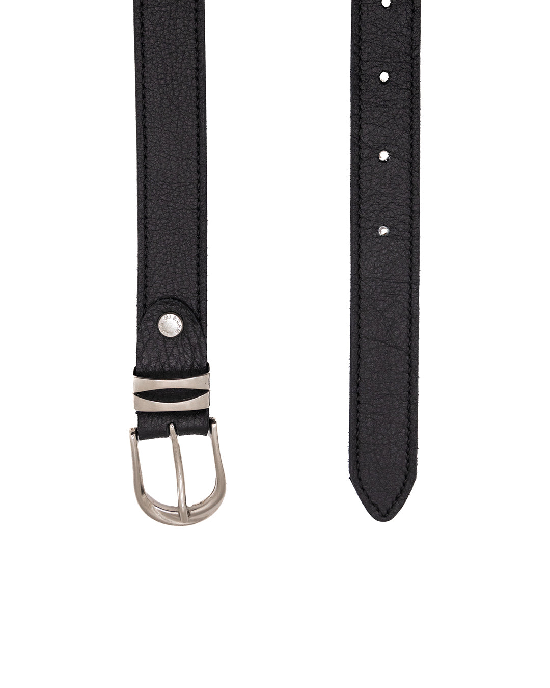 Siena - black hammered leather belt