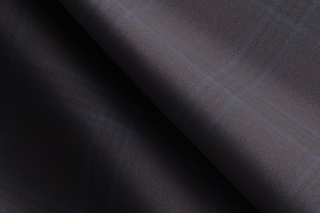 Gilet su misura lana 130s finestrato marrone Caccioppoli