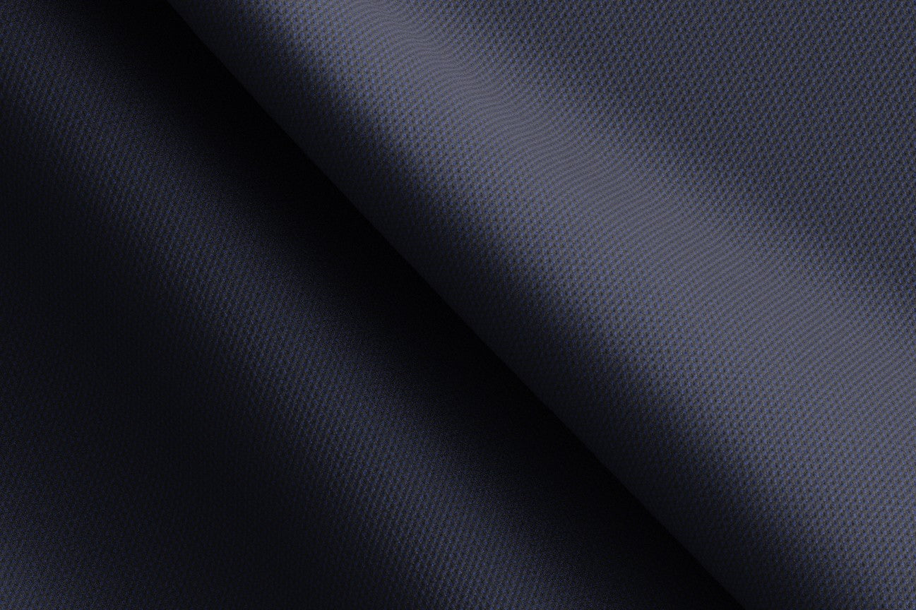 Pantalone su misura lana 130s hopsack blu Caccioppoli
