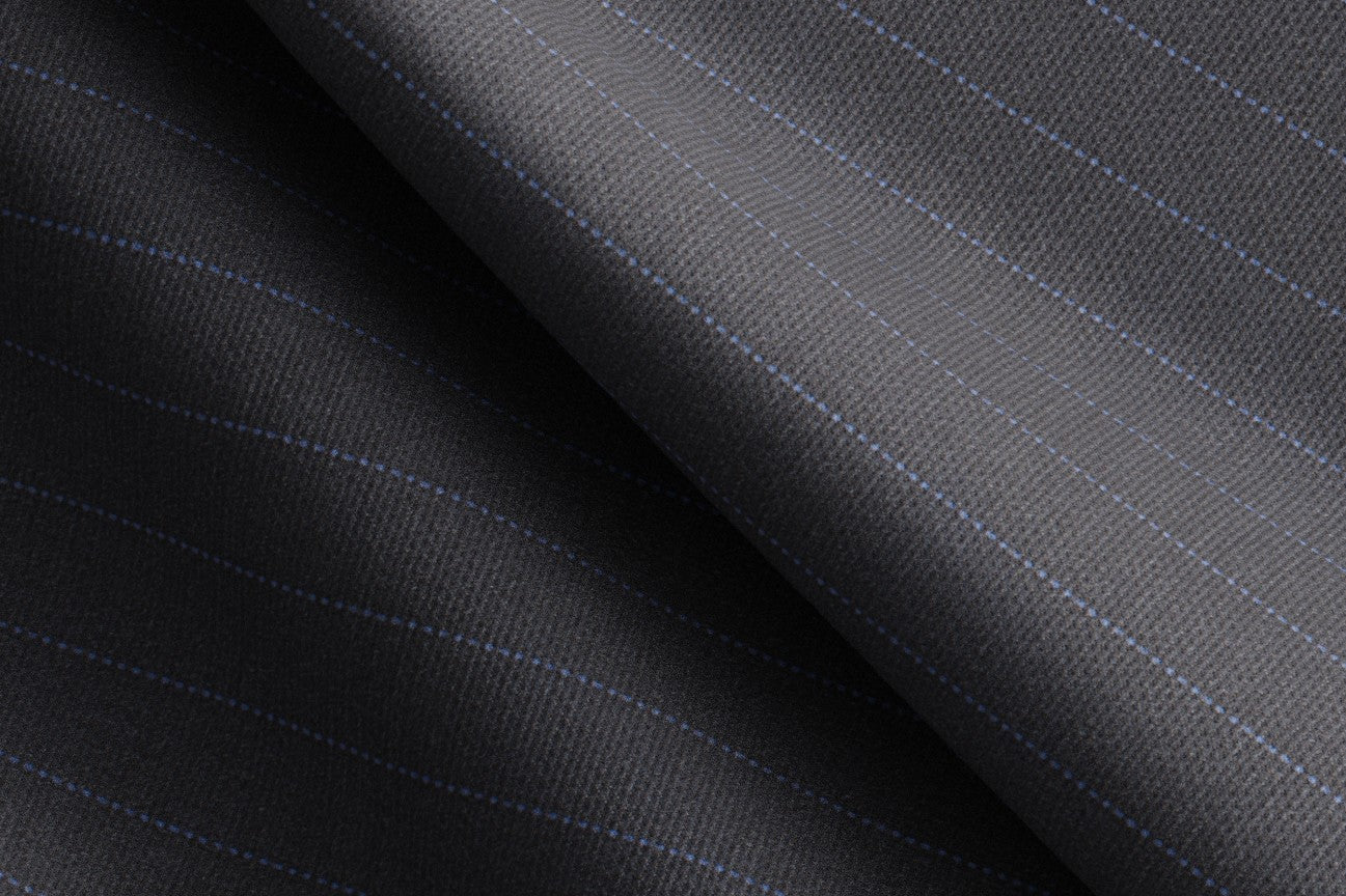 Gilet su misura lana 130s gessato grigio Caccioppoli