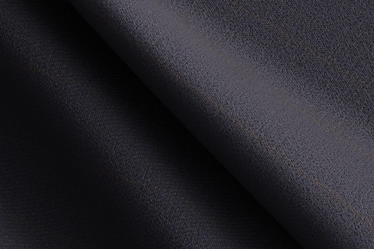 Pantalon tailleur en laine des années 130 à fines rayures bleues Caccioppoli avec bande