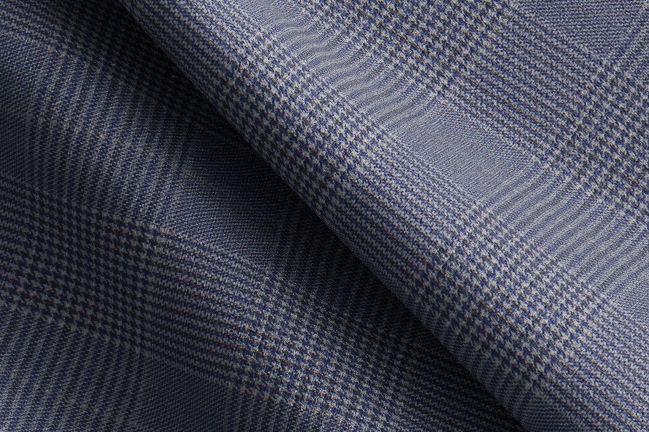 Pantalone su misura lana e seta 150s blu chiaro Caccioppoli