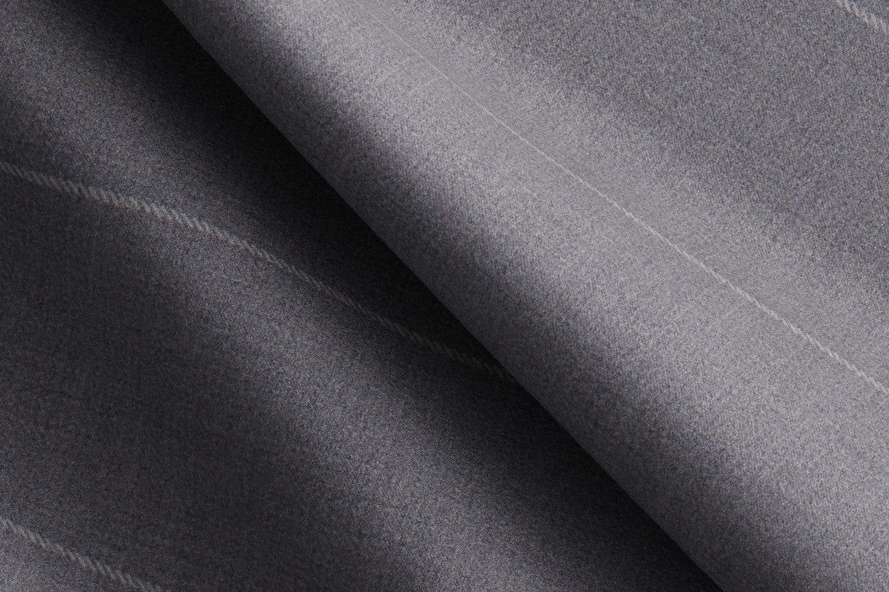 Gilet su misura lana e seta 150s grigio Caccioppoli
