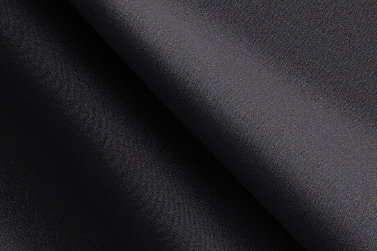 Pantalone con fascia su misura lana 130s rigato blu Caccioppoli