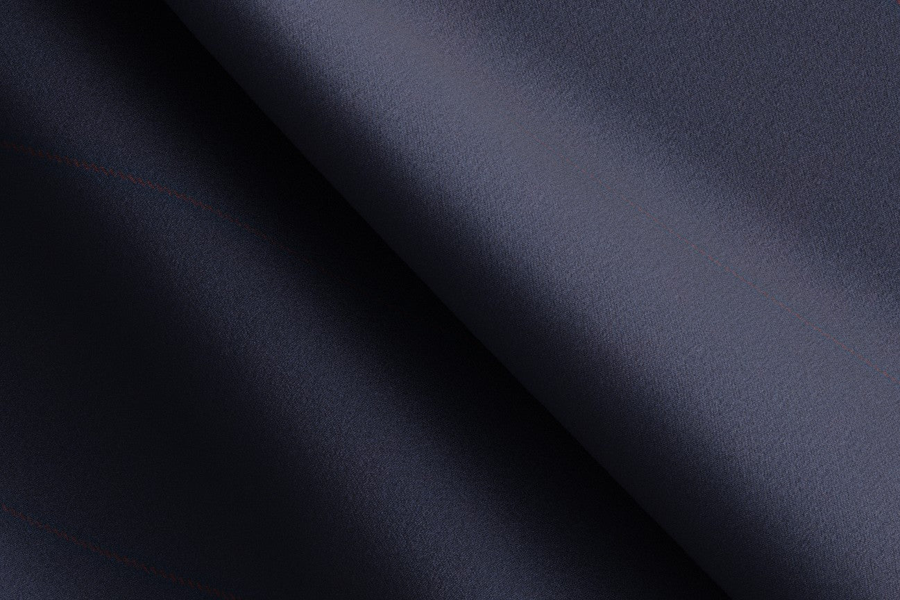 Gilet su misura lana 130s gessato blu Caccioppoli