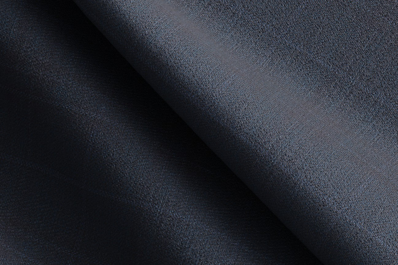 Pantalone con fascia su misura lana 130s finestrato blu Caccioppoli