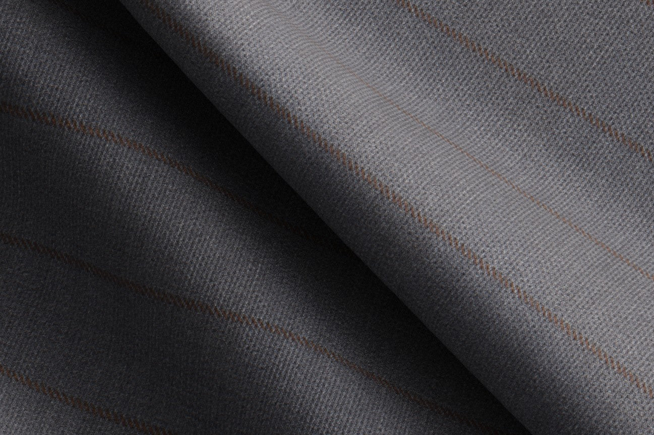 Pantalone su misura lana 130s gessato grigio Caccioppoli