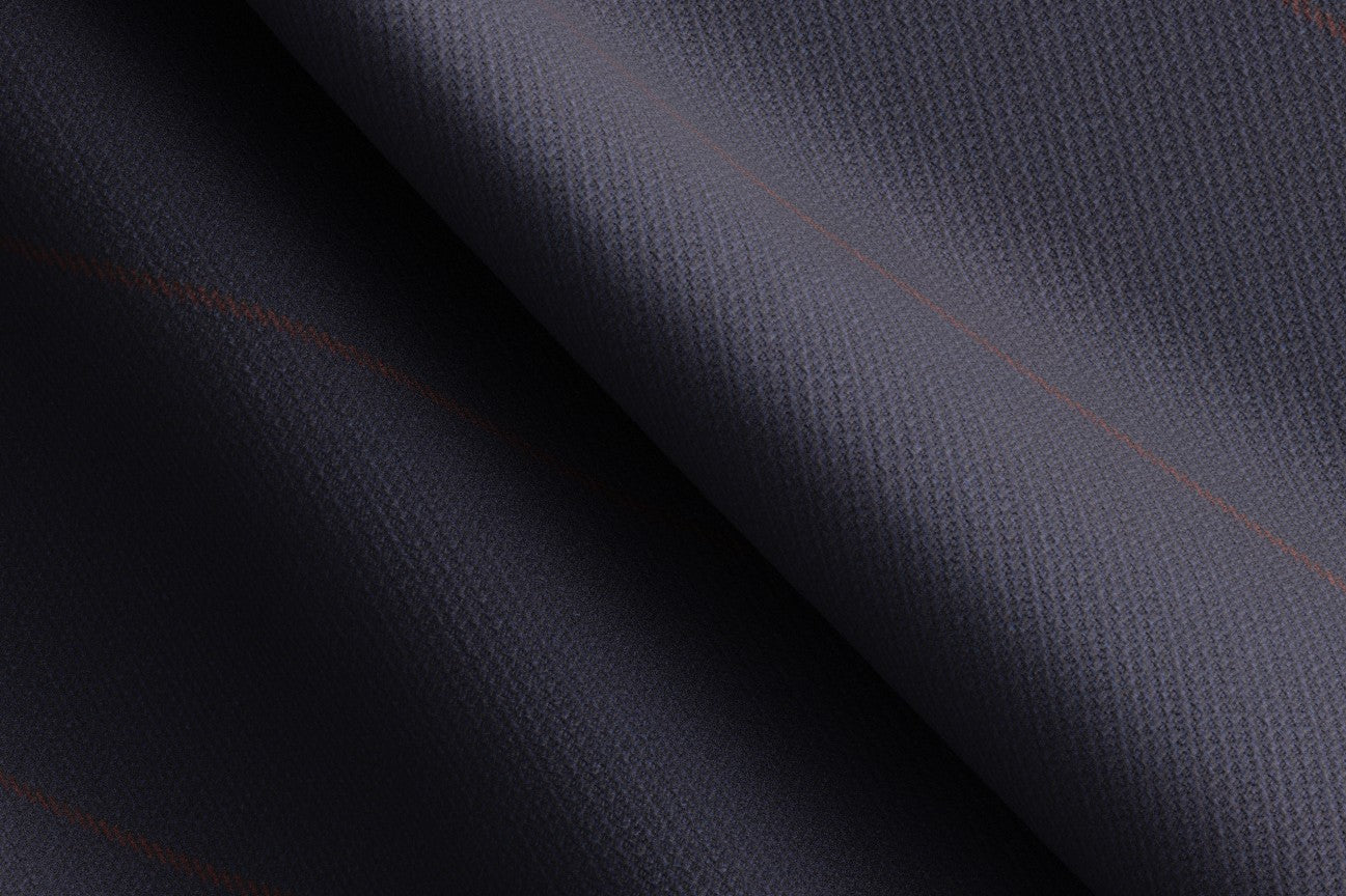 Gilet su misura lana e seta 150s blu Caccioppoli