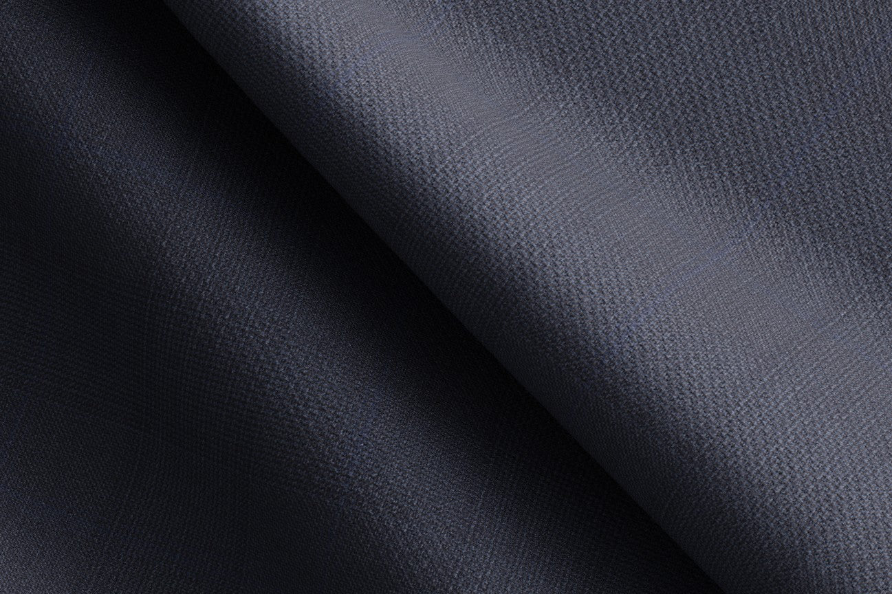Gilet su misura lana 150s blu Loro Piana