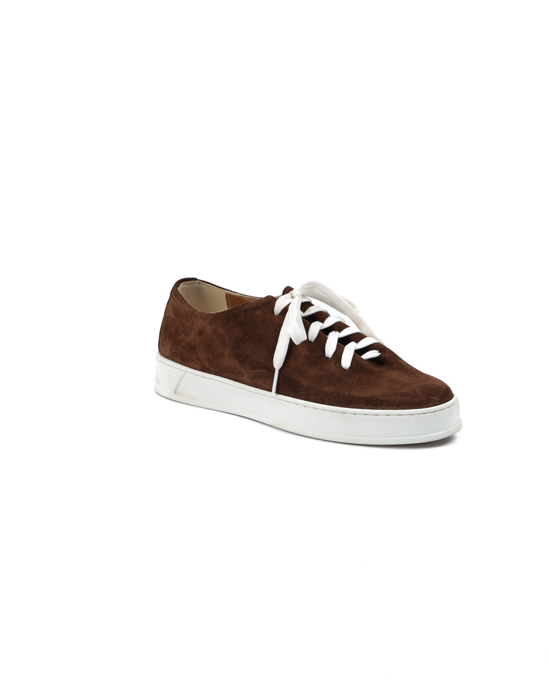 Steph - Dark brown suede sneakers