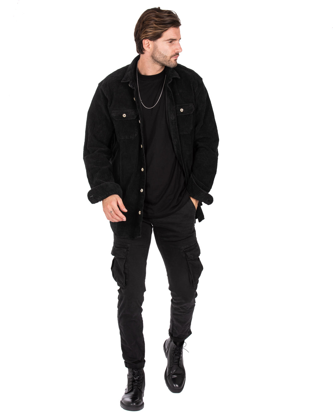 Roy - pantalone cargo nero