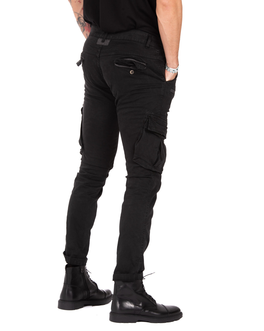 Roy - pantalone cargo nero