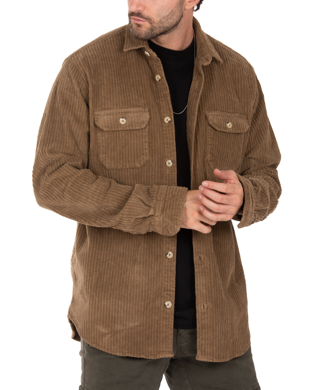 Atlantis - camel velvet shirt