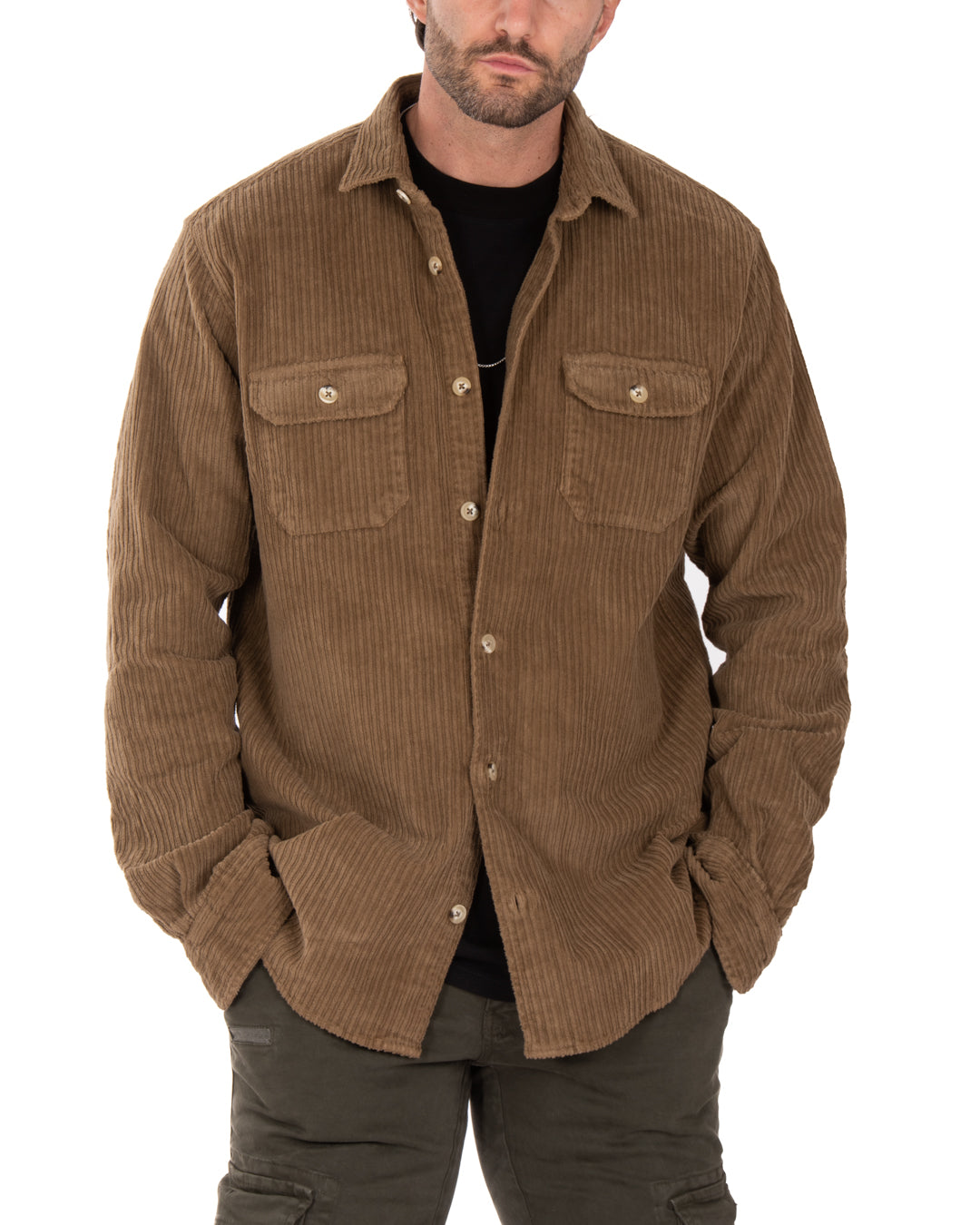 Atlantis - camel velvet shirt