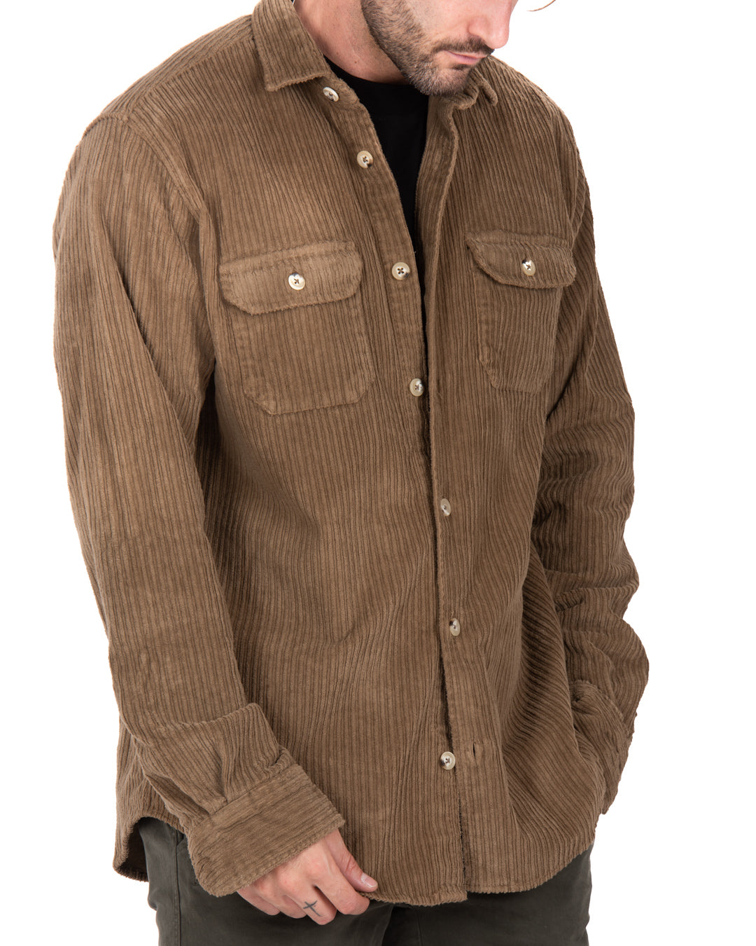 Atlantis - camel velvet shirt