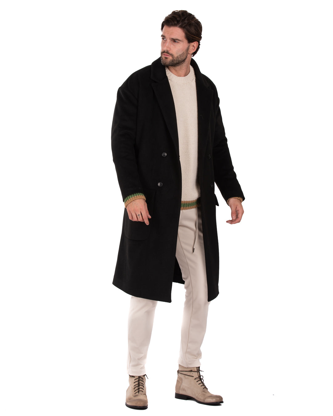 Brian - black oversized coat