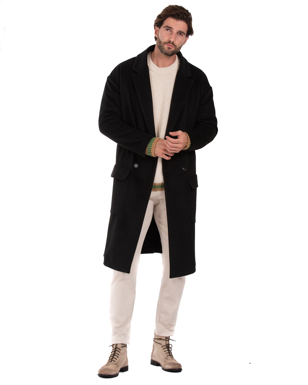 Brian - black oversized coat