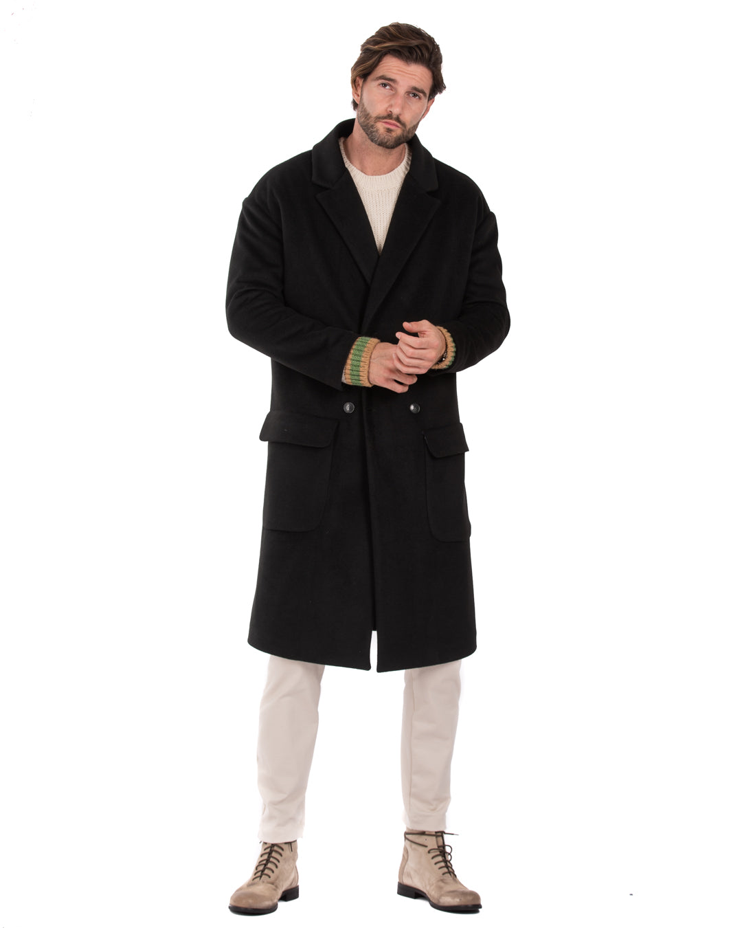 Brian - manteau oversize noir