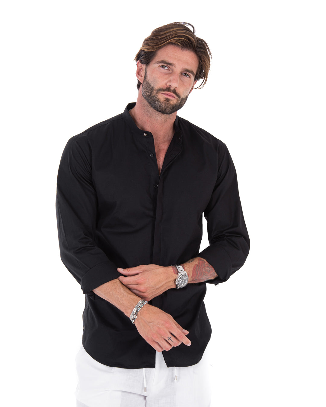 Chemise - basique coton coréen noir