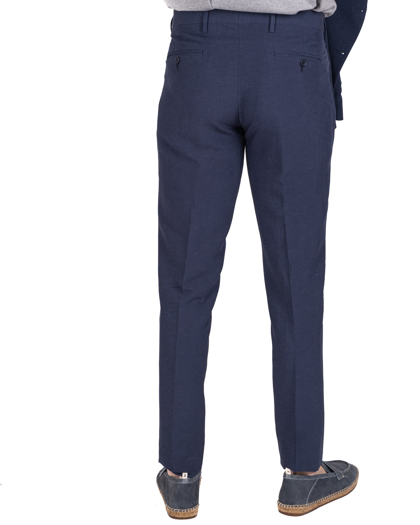 Ventotene - blue single-breasted linen suit