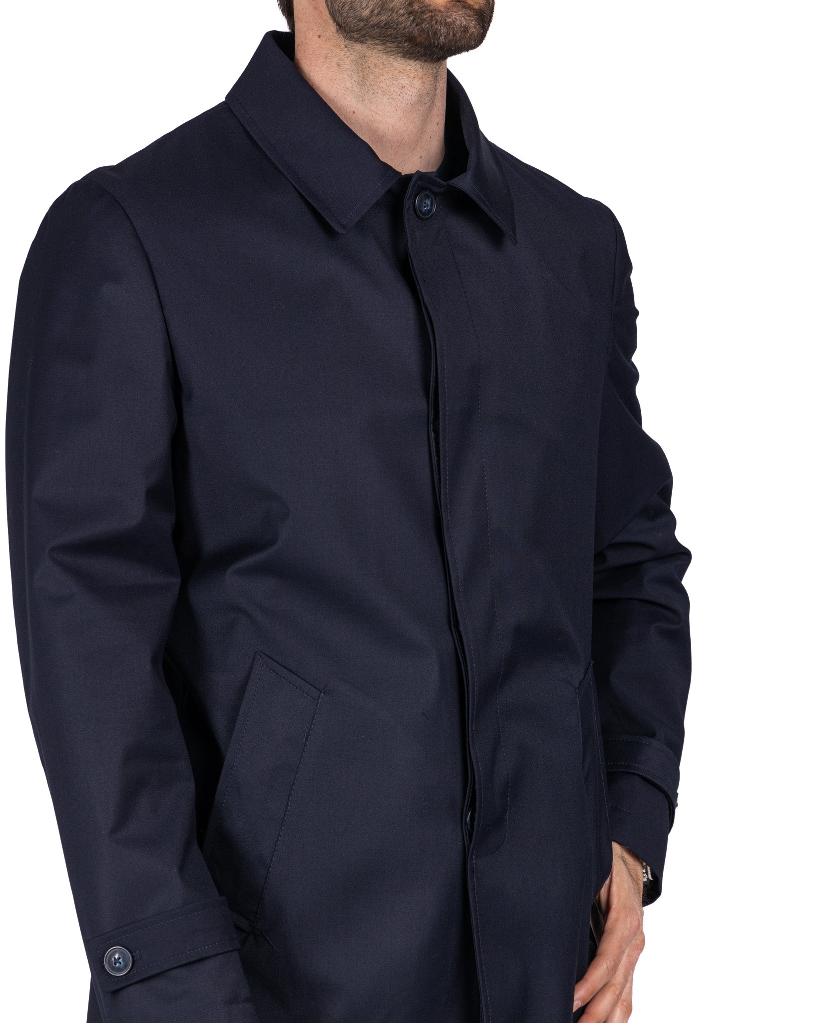 Mantua - blue unlined trench coat