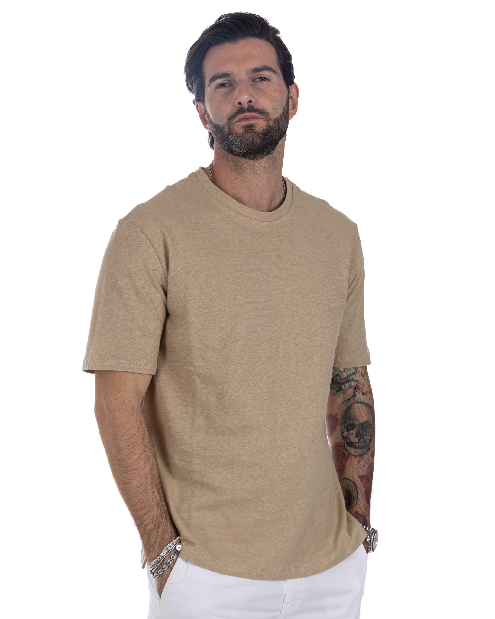 Favignana - t-shirt en lin beige