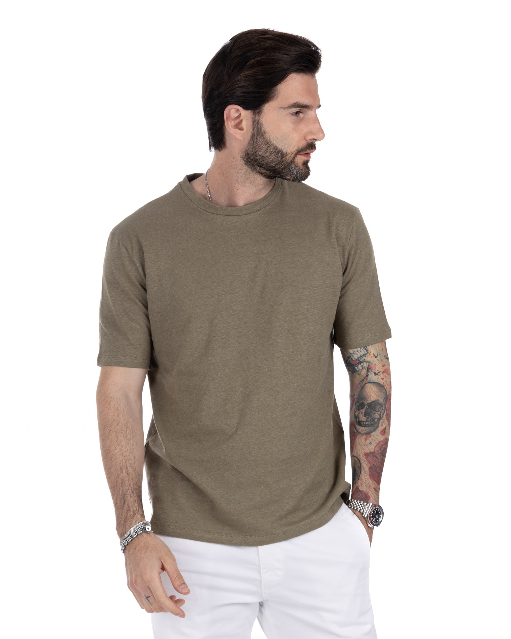 Favignana - military linen t-shirt