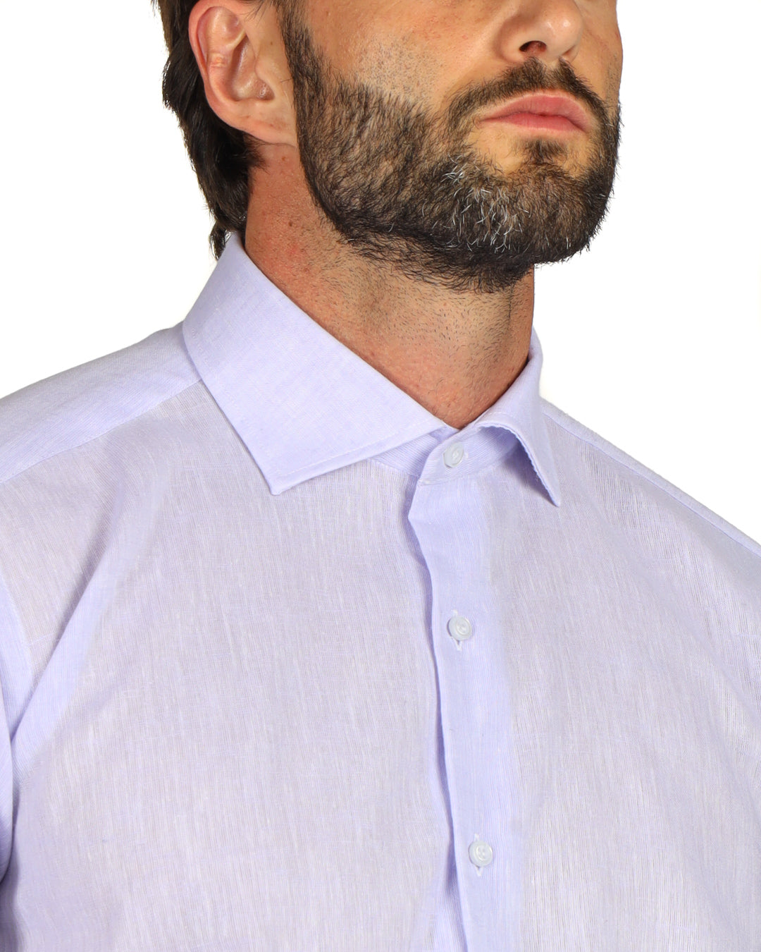 Praiano - Classic lilac linen shirt